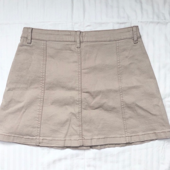 Forever 21 Light Dusty Pink/Tan Button Front Skirt - Picture 2 of 4